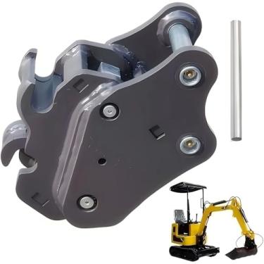 Imagem de Acessório de mini escavadeira semiautomática, acessório de engate rápido para mini escavadeira de 1 a 2,5 toneladas, acoplador rápido de engate rápido para mini escavadeira AGT