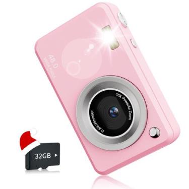 Imagem de Câmera digital Yehtreh FHD para crianças com cartão de 32 GB com zoom 