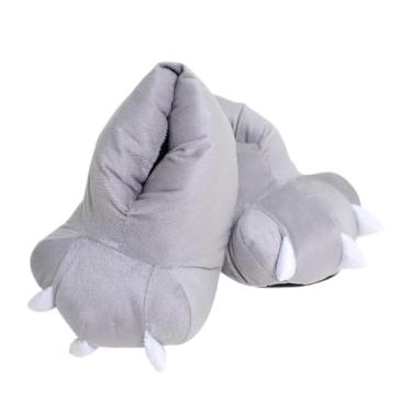 Imagem de Pantufa Cinza Monstro Gato Adulto Infatil (24-29)