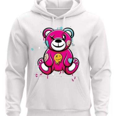 Imagem de Moletom Flanelado Personalizado Urso Piscando - Hs, Branco, g