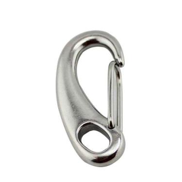 Imagem de Mosquetão De Aço Inox Engate Rápido Para Chaveiro 24 X 50mm - Abrolhos