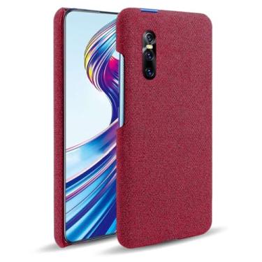 Imagem de Capa para vivo V15 PRO,Capa desenhada em lona,Case Protetora Ultrafina com Empunhadura Macia,Design em Tecido Antichoque e Antiarranhões-Red