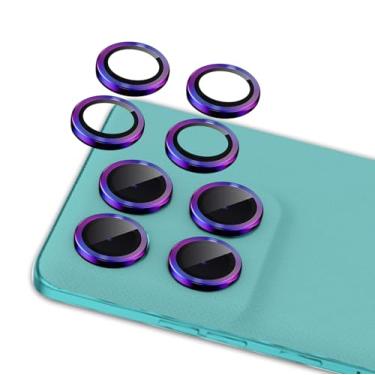 Imagem de Zeking (Conjunto de 2 protetores de lente para câmera Motorola Edge 60 Fusion 5G, claridade HD, ultrafino, vidro temperado 9H com bordas de alumínio, capa de lente de metal individual (cor)