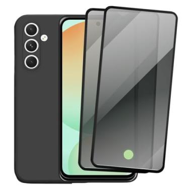 Imagem de Kit Capa Capinha Aveludada Anti Impacto e 2 Película De Privacidade Para Samsung Galaxy S24 FE