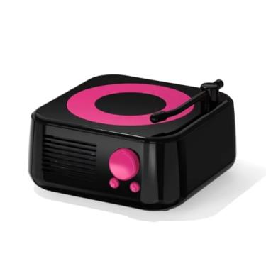 Imagem de Mini alto-falante retrô, alto-falante Bluetooth portátil sem fio, som surround de 360°, estilo antiquado, bateria de longa duração de 10 horas (rosa frio)