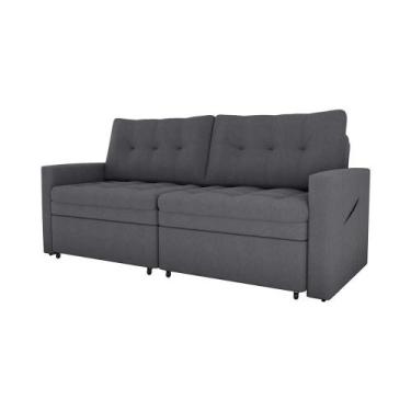 Imagem de Sofá Cama Reclinável 2 Lugares 220Cm Nayla Veludo Turkey Capuccino Mat