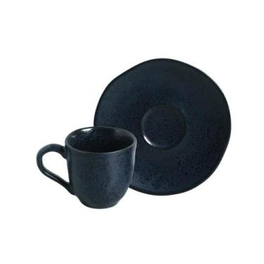 Imagem de Conjunto com 6 Xícaras de Café com Pires Orgânico Night Blue 120ml - P