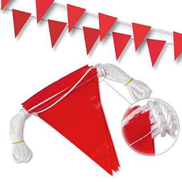 Imagem de NACARUM Caution Barricade Flags (corda de 102 pés) Alerta sobre áreas perigosas, controle de tráfego. Marcação de locais de construção, andaimes, eventos esportivos, propriedade privada.