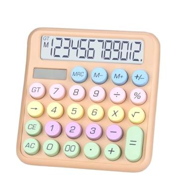 Imagem de Calculadora de mesa de 12 dígitos, energia solar dupla e bateria, e visor LCD, botões grandes, para casa, escritório, escola, aula e negócios, calculadoras básicas pequenas de 4 funções para mesa