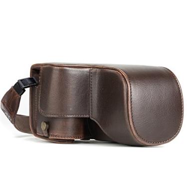 Imagem de MegaGear MG1485 Sony Alpha A6500 (16-70, 18-135 mm) Ever Ready Capa e pulseira de couro para câmera - marrom escuro
