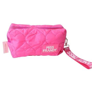 Imagem de Necessaire Puff De Maquiagem Design Fofo E Funcional Miss Frandy Rosa Neon