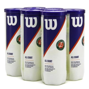 Imagem de Bola de Tênis Wilson Roland Garros Pack Com 06 Tubos