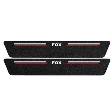 Imagem de Kit Soleira Protetora Porta Premium Red PVC - Fox 2 PT - Jhow Adesivos