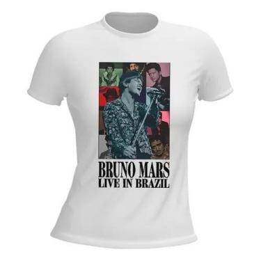 Imagem de Camiseta Feminina Babylook Bruno Mars - The Eras Tour - Loja Dinka, M