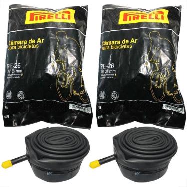 Imagem de Par de Câmaras de Ar Balão Pirelli aro 26 PE-26 Bico Grosso Schrader Bike Bicicleta