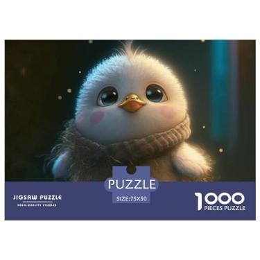 Imagem de Quebra-cabeça de pássaro para adultos divertido 1000 peças brinquedo fofo de desenho animado jogo intelectual decoração de casa jogo educativo alívio do estresse relaxamento e inteligência 1000 peças