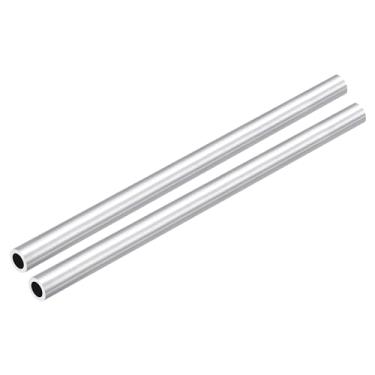 Imagem de DMiotech Pacote com 2 (diâmetro externo de 12 mm x 8 mm ID) 6063 tubo redondo de alumínio com 200 mm de comprimento para indústria de metal para projetos de construção de estruturas de máquinas faça