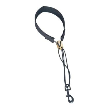 Imagem de Colaxi Correia de pescoço para sax com gancho, acessórios para instrumentos, correia profissional confortável e resistente para saxofone soprano tenor alto, Preto