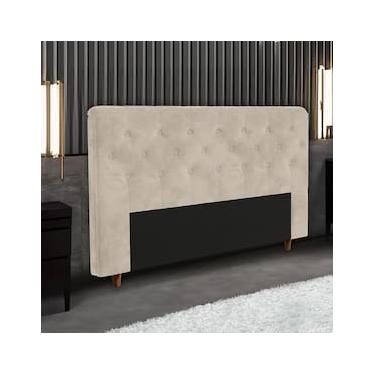 Imagem de Cabeceira para Cama Box King Size Portobel Marcela com Revestimento em Suede