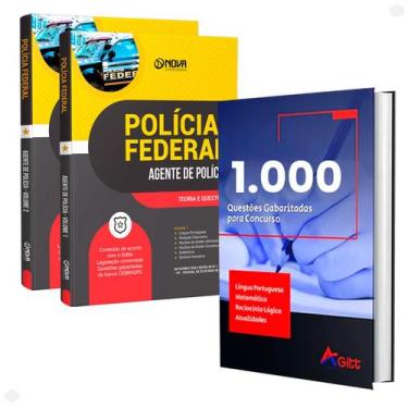 Imagem de Kit apostila pf agente de policia federal + questões - EDITORA NOVA CO