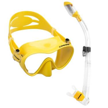 Imagem de Kit de Mergulho Máscara+Respirador Cressi Frameless + Supernova Dry, A