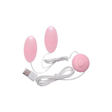 Imagem de Cápsula Dupla Vibrador Fio Usb 7 Vibrações Lilo