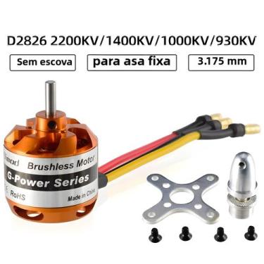 Imagem de Motor Brushless De Alto KV Outrunner Para Mini Multicopters RC Avião D
