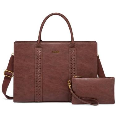 Imagem de Sacola para laptop LOVEVOOK Vintage Leather 15,6" impermeável