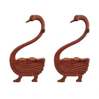 Imagem de Pé De Banco Cisne Em Ferro Fundido Até 3 Réguas - Cor Marrom