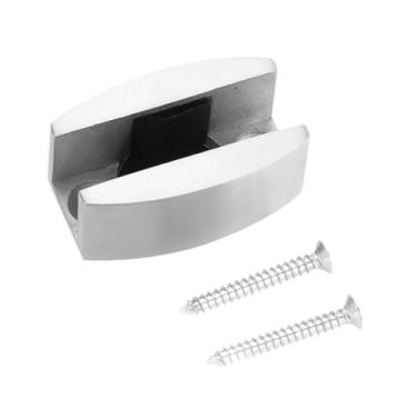 Imagem de IEUDNS Guia de piso de aço inoxidável, substituição de piso inferior, guia de porta de celeiro compacta e silenciosa para portas de correr de vidro, banheiro