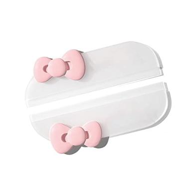 Imagem de lyrlody TrowView Mirror Rain Trenbrow Rain Browbrow Side Mirror Visor Guard Com Desenho Animado Cute Bow for Apaced Visibility Block Car Acessórios Externos (Transparente)