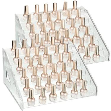 Imagem de Organizador de óculos de sol de acrílico, 2 peças, organizador de esmalte, suporte transparente para óculos de sol, suporte para esmalte, acrílico para óculos, óleos essenciais, estojos para óculos (estilo de 6 camadas)