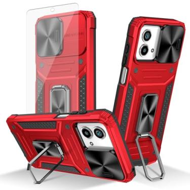 Imagem de Asuwish Capa de celular para Motorola Moto G Stylus 5G 2023 com capa deslizante para câmera de vidro temperado, suporte de anel, resistente, protetor de celular GStylus G5 XT2317DL XT2315-5 feminino