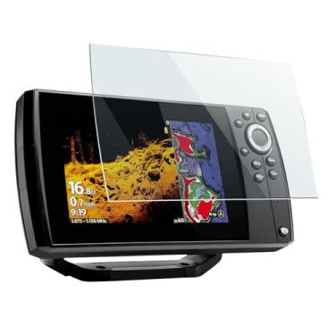 Imagem de Truwild Protetor de tela 2 peças compatíveis com Humminbird Helix H7, vidro temperado H9 Fish Finder protetor de tela para Helix 7 GPS G2 G2N G3 G3N G4 G4N GPS tela de 7 polegadas, à prova de choque