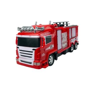 Imagem de Carrinho De Controle Remoto Caminhão De Bombeiros 1:30 Com Luzes
