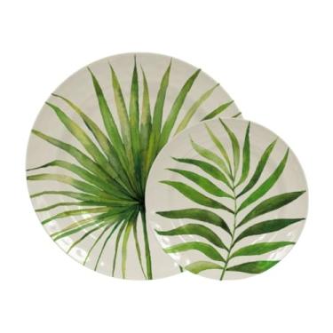 Imagem de Pratos De Plástico 22cm e 28cm Melamina Veleiro Buffet 1 De Cada (2)