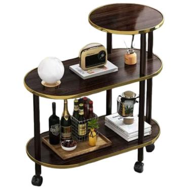 Imagem de 1 peça de mesa lateral de cama pequena, mesa de cabeceira com prateleira de armazenamento, mesas de canto para sala de estar, quarto, móveis de sala central, design industrial (tamanho: 60 cm x 38 cm