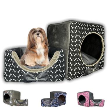Imagem de Caminha Casa Pet Iglu Grande: Casinha Cama Luxo Para Cachorro E Gato Com Fundo Impermeável (Preto)