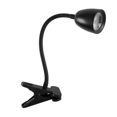 Imagem de Luminaria De Mesa Led Abs Com Garra 4w 3000k Focus - Yamamura, PRETO