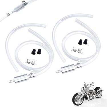 Imagem de Mangueira de sangria de freio - Kit de ferramentas de sangramento de tubo de válvula de retenção unidirecional, kit de mangueira de substituição de sangria de fluido de freio hidráulico com tubo e