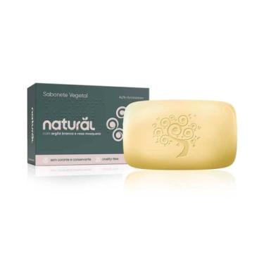 Imagem de Sabonete Vegano Argila Branca e Rosa Mosqueta 80g - Orgânico Natural