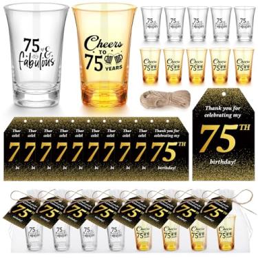 Imagem de Skybooly 50 conjuntos de lembrancinhas de festa de aniversário para convidados, lembrança, óculos curtos, acrílico transparente, etiquetas de agradecimento, sacos de organza, barbante para chá de