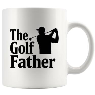 Imagem de Panvola The Golf Father Presentes de golfe engraçados para pai marido da esposa filho filha dia dos pais novidade caneca de cerâmica 325 ml branca