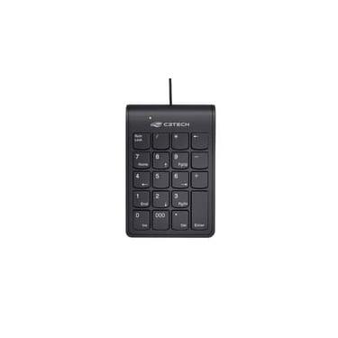 Imagem de Teclado Númerico C3Tech USB, Plug and Play, Preto - KN-12BK