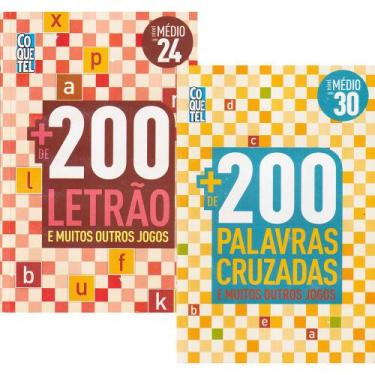 Imagem de Kit 2 Livros Coquetel +200 Letrão Diretas Palavras Cruzadas Nível Médi