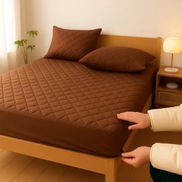 Imagem de Lençol Protetor Ajustável Macio Impermeável Decorativo Colchão Berço, 