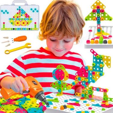 Imagem de Bloco de Montar Infantil 237 Peças Brinquedo Educativo de Encaixar Mon