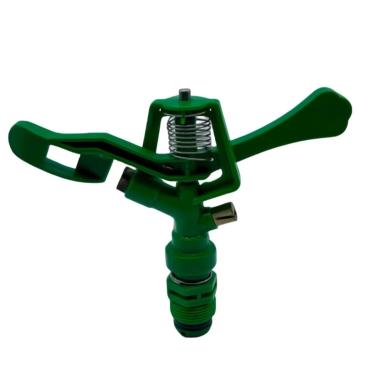 Imagem de Aspersor de impacto de plástico verde de 0 a 360 graus, cabeça de irrigação de água de rotação para irrigação de jardim