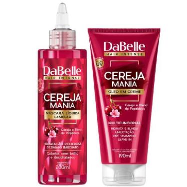 Imagem de Kit Dabelle Cereja Mania Máscara Líquida Hidratação Lamelar 200ml Óleo
