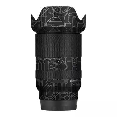 Imagem de Adesivo de câmera antiarranhões para tampa de lente para Tamron 28-200 mm adequado para Sony Mount película protetora protetor de corpo decalque 28-200 (titânio circuito)